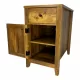 Farmhouse End Table Bedside Table with Charging Station,Night Stand with Barn Door and Drawer, Storage for Bedroom Living Room ,Bedside Table, Brown color Farmhouse End Table Bedside Table with Charging Station,Night Stand with Barn Door and Drawer, Storage for Bedroom Living Room ,Bedside Table, Brown color