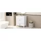 30 Inch Bathroom Vanity with Sink Vintage Style, Multi-functional Storage Space, Door Shelf, Soft-closing Door, White 30 Inch Bathroom Vanity with Sink Vintage Style, Multi-functional Storage Space, Door Shelf, Soft-closing Door, White