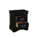 Louis Black Finish Philippe III Nightstand Louis Black Finish Philippe III Nightstand