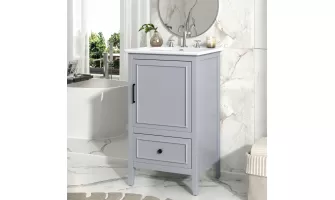   

20 Inch Grey Bathroom Vanity with Sink and Storage - Stylish and Functional for $249.51