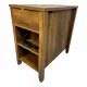 Farmhouse End Table Bedside Table with Charging Station,Night Stand with Barn Door and Drawer, Storage for Bedroom Living Room ,Bedside Table, Brown color Farmhouse End Table Bedside Table with Charging Station,Night Stand with Barn Door and Drawer, Storage for Bedroom Living Room ,Bedside Table, Brown color
