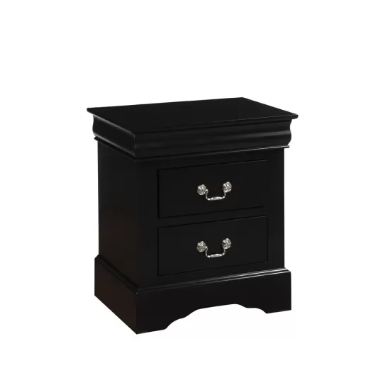 Louis Black Finish Philippe III Nightstand Louis Black Finish Philippe III Nightstand