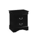 Louis Black Finish Philippe III Nightstand Louis Black Finish Philippe III Nightstand