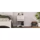 Elegant Design Nightstand with Drawer and Open Shelf for Bedroom, Retro Style Bedside Table with Classic Design and Metal Handle,White Elegant Design Nightstand with Drawer and Open Shelf for Bedroom, Retro Style Bedside Table with Classic Design and Metal Handle,White