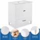 30 Inch Bathroom Vanity with Sink Vintage Style, Multi-functional Storage Space, Door Shelf, Soft-closing Door, White 30 Inch Bathroom Vanity with Sink Vintage Style, Multi-functional Storage Space, Door Shelf, Soft-closing Door, White