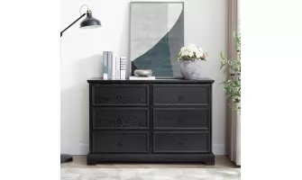 Modern Farmhouse 6-Drawer Chest: Stylish and Functional Storage for Your Bedroom