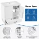 30 Inch Bathroom Vanity with Sink Vintage Style, Multi-functional Storage Space, Door Shelf, Soft-closing Door, White 30 Inch Bathroom Vanity with Sink Vintage Style, Multi-functional Storage Space, Door Shelf, Soft-closing Door, White