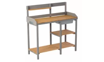 The Ultimate Outdoor Potting Bench: A Wooden Workstation for Your Backyard Garden