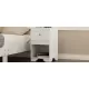 Elegant Design Nightstand with Drawer and Open Shelf for Bedroom, Retro Style Bedside Table with Classic Design and Metal Handle,White Elegant Design Nightstand with Drawer and Open Shelf for Bedroom, Retro Style Bedside Table with Classic Design and Metal Handle,White