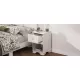 Elegant Design Nightstand with Drawer and Open Shelf for Bedroom, Retro Style Bedside Table with Classic Design and Metal Handle,White Elegant Design Nightstand with Drawer and Open Shelf for Bedroom, Retro Style Bedside Table with Classic Design and Metal Handle,White