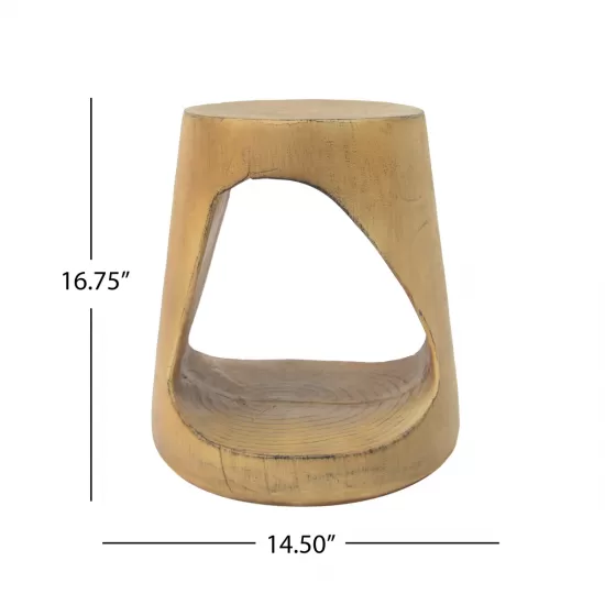 MGO Hollow Side Table, Wood-like texture, Natural Color MGO Hollow Side Table, Wood-like texture, Natural Color