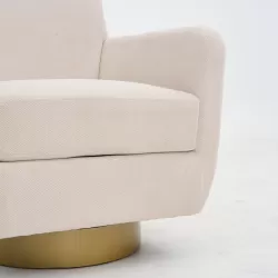 360 degree rotation armchair cotton linen skin friendly fabric ergonomic design living room chair Bedroom chair Living room chair suitable for indoor home