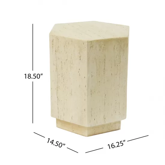 MGO Hexagonal Archaistic Side Table MGO Hexagonal Archaistic Side Table