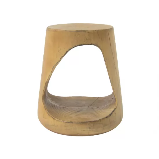 MGO Hollow Side Table, Wood-like texture, Natural Color MGO Hollow Side Table, Wood-like texture, Natural Color