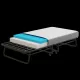 Folding Bed with Mattress 75 Inch x 38 Inch Rollaway Guest Bed Portable Foldable Bed for Adults with 5 Inch Memory Foam Mattress Space-Saving All Metal Steel Pipe Frame Slatted Pipe Style Folding Bed with Mattress 75 Inch x 38 Inch Rollaway Guest Bed Portable Foldable Bed for Adults with 5 Inch Memory Foam Mattress Space-Saving All Metal Steel Pipe Frame Slatted Pipe Style