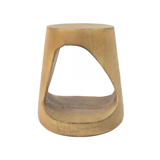 MGO Hollow Side Table, Wood-like texture, Natural Color MGO Hollow Side Table, Wood-like texture, Natural Color