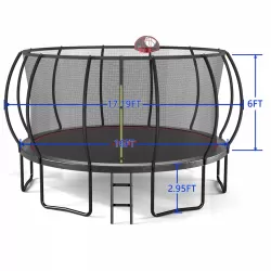 YC 16FT trampoline Pumpkin- Black Red YC 16FT trampoline Pumpkin- Black Red