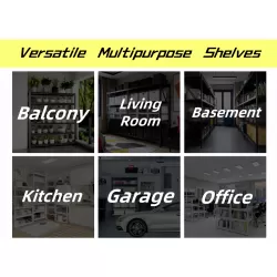 5 Tier Heavy Duty Metal Storage Shelves,Easy to Assemble,Adjustable,Storage Shelves for Basements, Garages and Kitchen, 72  Inch H*35.4  Inch W*17.7  Inch D