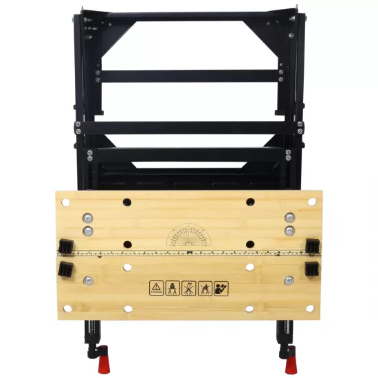 Multifunctional Workbench, Portable Foldable Workbench, Holds Up to 550 Pounds, with Adjustable Jaws, Vertical Clamping and Four Adjustable Rotating Pins, Suitable for DIY, Woodworking Multifunctional Workbench, Portable Foldable Workbench, Holds Up to 550 Pounds, with Adjustable Jaws, Vertical Clamping and Four Adjustable Rotating Pins, Suitable for DIY, Woodworking