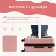 Hard sided expand suitcase with rotating wheels, TSA lock, retractable handle, Pink, 3P Hard sided expand suitcase with rotating wheels, TSA lock, retractable handle, Pink, 3P