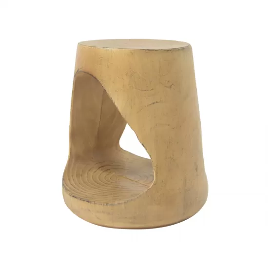 MGO Hollow Side Table, Wood-like texture, Natural Color MGO Hollow Side Table, Wood-like texture, Natural Color