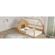 Full Size Wood House Bed with Window and Fence, Natural(Old SKU: WF304147AA) Full Size Wood House Bed with Window and Fence, Natural(Old SKU: WF304147AA)
