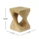 MGO Twist Shape Side Table, Wood-like texture, Natural Color MGO Twist Shape Side Table, Wood-like texture, Natural Color