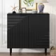 Mirod Modern Minimalist Side Cabinet with Adjustable Shelves ,Stylish Geometric Door Design,Ample Storage Space for Any Home Decor Mirod Modern Minimalist Side Cabinet with Adjustable Shelves ,Stylish Geometric Door Design,Ample Storage Space for Any Home Decor