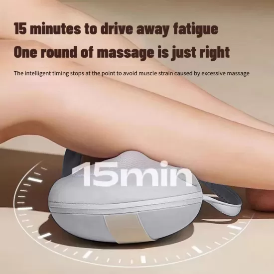 Massage the back and neck with heated, kneading deep tissue massage pillows Massage the back and neck with heated, kneading deep tissue massage pillows