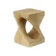 MGO Twist Shape Side Table, Wood-like texture, Natural Color MGO Twist Shape Side Table, Wood-like texture, Natural Color