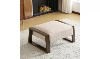Modern Beige Ottoman: Elegant and Versatile Home Addition for $146.52