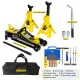 Lifting Range 4.33 Inch -14.17 Inch ,2.25Ton Hydraulic Floor Jack,3 Ton Jack Stands,Tire Repair kit,Yellow,Low Profile Service Jack,4960 LB Capacity,Double Locking Pins Lifting Range 4.33 Inch -14.17 Inch ,2.25Ton Hydraulic Floor Jack,3 Ton Jack Stands,Tire Repair kit,Yellow,Low Profile Service Jack,4960 LB Capacity,Double Locking Pins