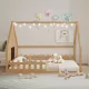 Full Size Wood House Bed with Window and Fence, Natural(Old SKU: WF304147AA) Full Size Wood House Bed with Window and Fence, Natural(Old SKU: WF304147AA)