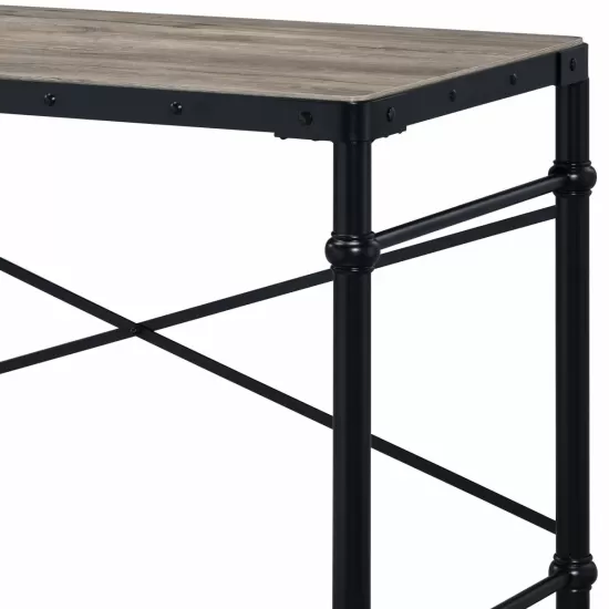 Oklarth Rustic Oak & Black Finish Writing Desk Oklarth Rustic Oak & Black Finish Writing Desk