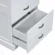 Tall Bathroom Storage Cabinet, Cabinet with Two Doors and Drawers, Adjustable Shelf, MDF Board, White Tall Bathroom Storage Cabinet, Cabinet with Two Doors and Drawers, Adjustable Shelf, MDF Board, White