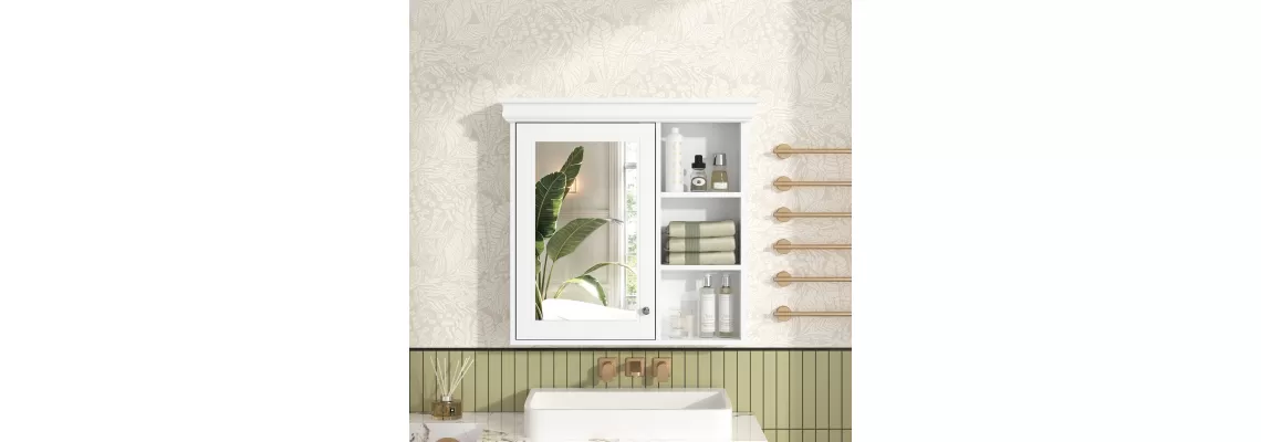 Enhance Your Bathroom with a Stylish 30'' x 28'' Wall-Mounted Medicine Cabinet and Storage Organizer
Enhance Your Bathroom with a Stylish 30'' x 28'' Wall-Mounted Medicine Cabinet and Storage Organizer