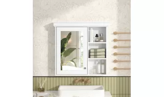 

Enhance Your Bathroom with a Stylish 30'' x 28'' Wall-Mounted Medicine Cabinet and Storage Organizer