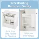 30 Inch Bathroom Vanity with Sink, One Tip-out Drawer, Three Drawers, Door Shelf, Soft Closing Door, White 30 Inch Bathroom Vanity with Sink, One Tip-out Drawer, Three Drawers, Door Shelf, Soft Closing Door, White