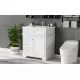 30 Inch Bathroom Vanity with Sink, One Tip-out Drawer, Three Drawers, Door Shelf, Soft Closing Door, White 30 Inch Bathroom Vanity with Sink, One Tip-out Drawer, Three Drawers, Door Shelf, Soft Closing Door, White