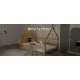 Full Size Wood House Bed with Window and Fence, Natural(Old SKU: WF304147AA) Full Size Wood House Bed with Window and Fence, Natural(Old SKU: WF304147AA)