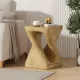 MGO Twist Shape Side Table, Wood-like texture, Natural Color MGO Twist Shape Side Table, Wood-like texture, Natural Color