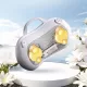 Massage the back and neck with heated, kneading deep tissue massage pillows Massage the back and neck with heated, kneading deep tissue massage pillows
