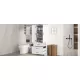 Tall Bathroom Storage Cabinet, Cabinet with Two Doors and Drawers, Adjustable Shelf, MDF Board, White Tall Bathroom Storage Cabinet, Cabinet with Two Doors and Drawers, Adjustable Shelf, MDF Board, White