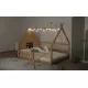 Full Size Wood House Bed with Window and Fence, Natural(Old SKU: WF304147AA) Full Size Wood House Bed with Window and Fence, Natural(Old SKU: WF304147AA)