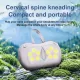 Massage the back and neck with heated, kneading deep tissue massage pillows Massage the back and neck with heated, kneading deep tissue massage pillows