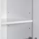 Tall Bathroom Storage Cabinet, Cabinet with Two Doors and Drawers, Adjustable Shelf, MDF Board, White Tall Bathroom Storage Cabinet, Cabinet with Two Doors and Drawers, Adjustable Shelf, MDF Board, White