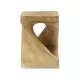 MGO Twist Shape Side Table, Wood-like texture, Natural Color MGO Twist Shape Side Table, Wood-like texture, Natural Color