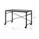 Oklarth Rustic Oak & Black Finish Writing Desk Oklarth Rustic Oak & Black Finish Writing Desk