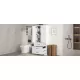 Tall Bathroom Storage Cabinet, Cabinet with Two Doors and Drawers, Adjustable Shelf, MDF Board, White Tall Bathroom Storage Cabinet, Cabinet with Two Doors and Drawers, Adjustable Shelf, MDF Board, White