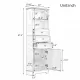 White Tall Storage Cabinet with 3 Drawers and Adjustable Shelves for Bathroom, Study, Office and Interior, MDF Board with Painted Finish (Old Sku:WF298151AAK)
